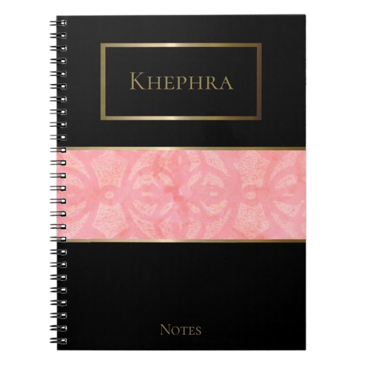 Carnet Tulip Pink Batik Nom simple (Devant)