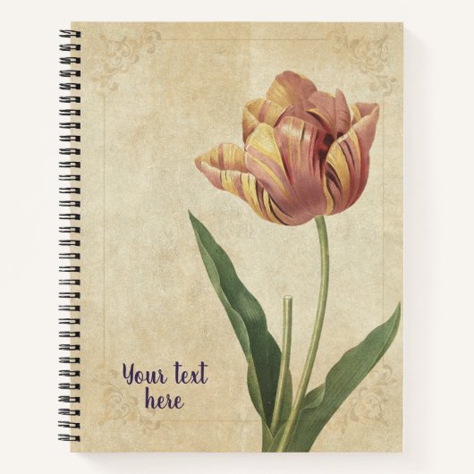 Carnet Tulipe Vintage (Tulipa culta) (Devant)