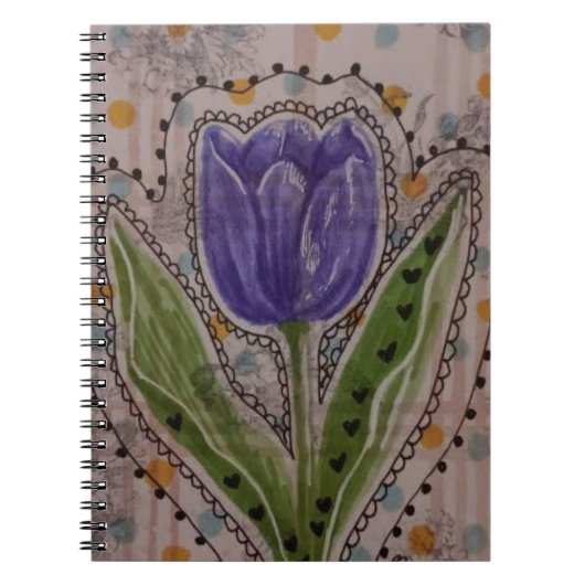 Carnet Tulipe Violette (Devant)