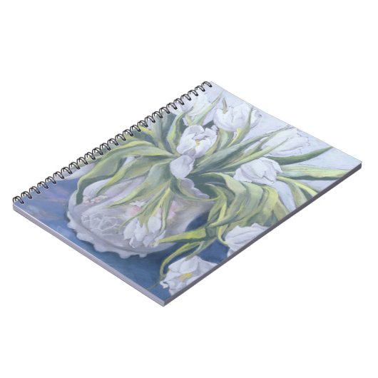 Carnet Tulipes blanches (Côté gauche)