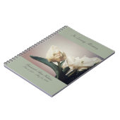 Carnet Tulipes blanches avec marquage vert mémorial (Côté gauche)