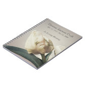 Carnet Tulipes blanches avec marques vertes (Côté gauche)