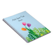 Carnet Tulipes colorées et végétation verte (Côté Droit)