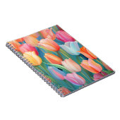 Carnet Tulipes colorées Motif d'art (Côté Droit)