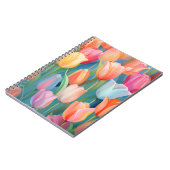 Carnet Tulipes colorées Motif d'art (Côté gauche)
