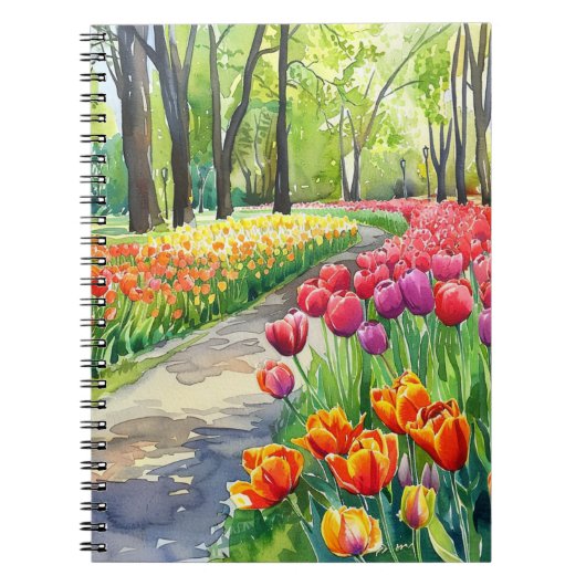 Carnet Tulipes dans le parc (Devant)
