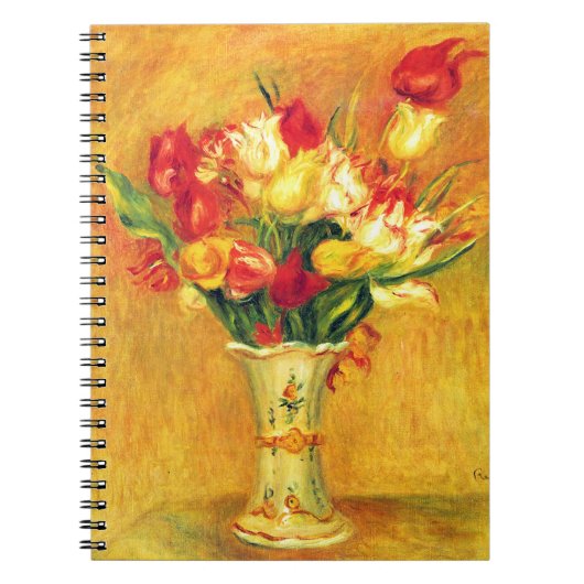 Carnet Tulipes de Pierre Renoir, Impressionnisme Vintage (Devant)