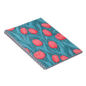 Carnet Tulipes en bleu et rouge (Côté Droit)