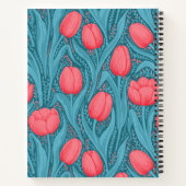 Carnet Tulipes en bleu et rouge (Dos)