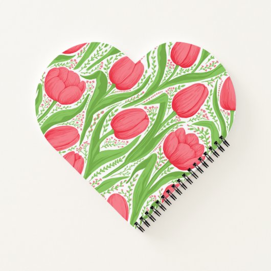 Carnet Tulipes en rouge et vert (Dos)