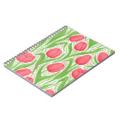 Carnet Tulipes en rouge et vert (Côté gauche)