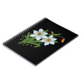 Carnet Tulipes et jonquilles Fleurs Arrière - plan noir (Côté gauche)