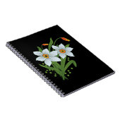 Carnet Tulipes et jonquilles Fleurs Fond noir (Côté Droit)