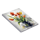 Carnet Tulipes - Fleurs aquarelles (Côté Droit)