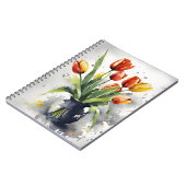Carnet Tulipes - Fleurs aquarelles (Côté gauche)