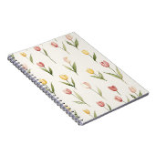 Carnet Tulipes Fleurs Jaune Rose (Côté Droit)