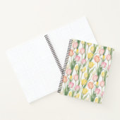 Carnet Tulipes jaunes et roses pastel (Intérieur)