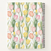 Carnet Tulipes jaunes et roses pastel (Dos)