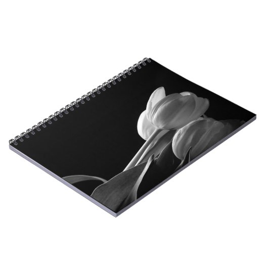 Carnet Tulipes noires et blanches (Côté gauche)