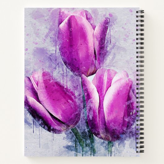 Carnet Tulipes pourpres (Dos)