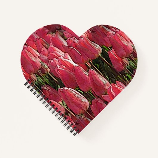 Carnet Tulipes roses florales (Devant)