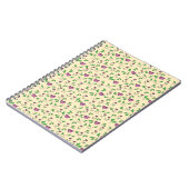 Carnet Tulipes violettes sur fond jaune (Côté gauche)