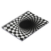 Carnet Tunnel d'illusion optique en noir et blanc (Côté gauche)