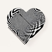 Carnet Tunnel d'illusion optique - Noir et blanc hypnotiq (Devant)