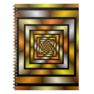 Carnet Tunnel lumineux coloré Trippy Fractal Graphisme