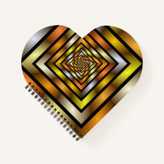 Carnet Tunnel lumineux coloré Trippy Fractal Graphisme (Devant)