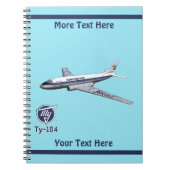 Carnet Tupolev (Т у п л о в) Tu-104 Airliner (Devant)