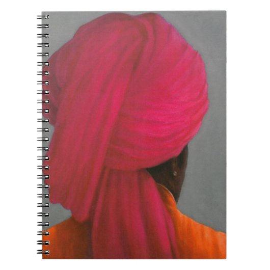Carnet Turban rose (Devant)