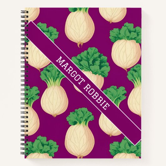 Carnet Turnip Retro couleur Motif personnalisé (Devant)