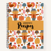 Carnet Turquie & Scarecrow Thanksgiving Motif Recette  (Devant)