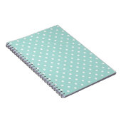 Carnet Turquoise avec Pois blancs (Côté Droit)
