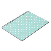 Carnet Turquoise avec Pois blancs (Côté gauche)