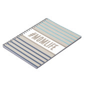 Carnet Turquoise bleu et beige Momlife (Côté gauche)