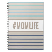 Carnet Turquoise bleu et beige Momlife (Devant)
