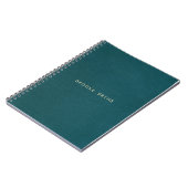 Carnet Turquoise bleu moderne minimaliste professionnel (Côté gauche)