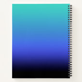 Carnet Turquoise Bleu Pervenche et Dégradé Noir (Dos)