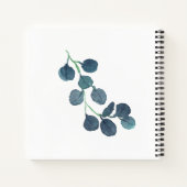 Carnet Turquoise Blue Green Botanique Wreath Gratitude Jo (Dos)