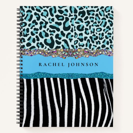 Carnet Turquoise Blue Turquoise Girl Moderne Glam Retro (Devant)