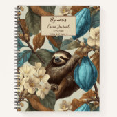 Carnet Turquoise Cacao Sloth Chocolate Tasting (Devant)