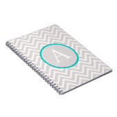Carnet turquoise Chevron Monogram (Côté Droit)
