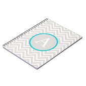Carnet turquoise Chevron Monogram (Côté gauche)