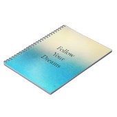 Carnet Turquoise Chic Blanc Aqua bleu (Côté gauche)