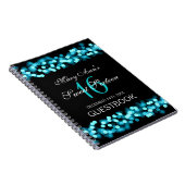 Carnet Turquoise de charme de Hollywood de Guestbook de (Côté Droit)
