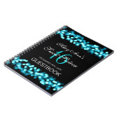 Carnet Turquoise de charme de Hollywood de Guestbook de (Côté gauche)