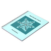 Carnet turquoise de logo de conscience de (Côté gauche)