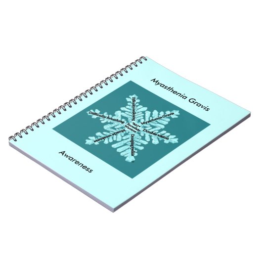 Carnet turquoise de logo de conscience de (Côté gauche)